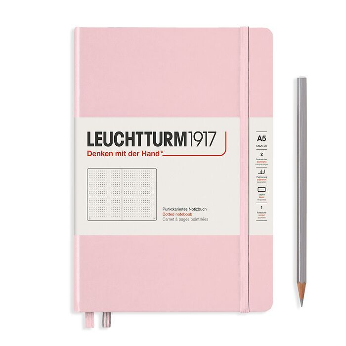 LEUCHTTURM1917 - Notebook Hardcover Medium A5-251 Numbered Pages for  Writing and Journaling (Anthracite, Dotted)