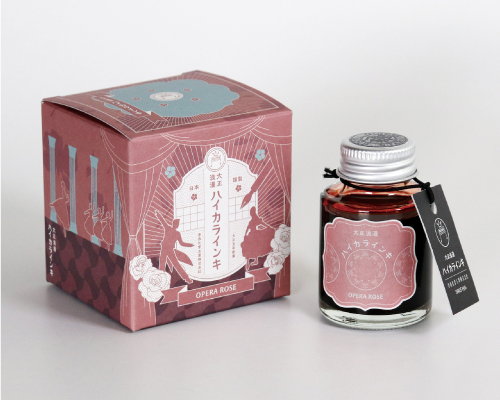 Teranishi Guitar Taisho Roman Haikara Fountain Pen Ink - Opera Rose ...
