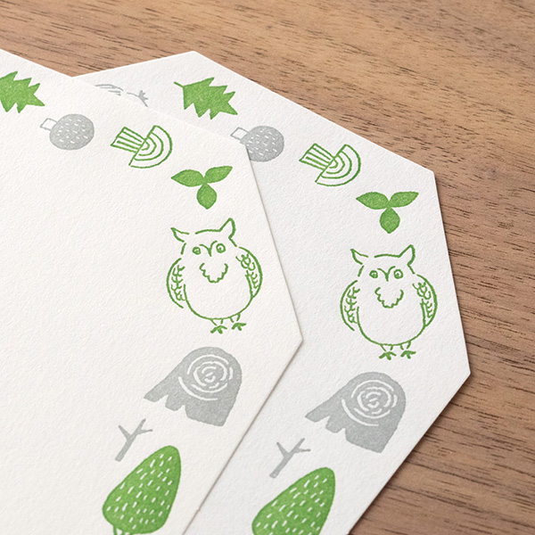 Letterpress Die-Cut Letter Set - Owl