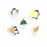 Furukawa Paper "Pochitto" Flake Sticker - Penguins & Cold Treats