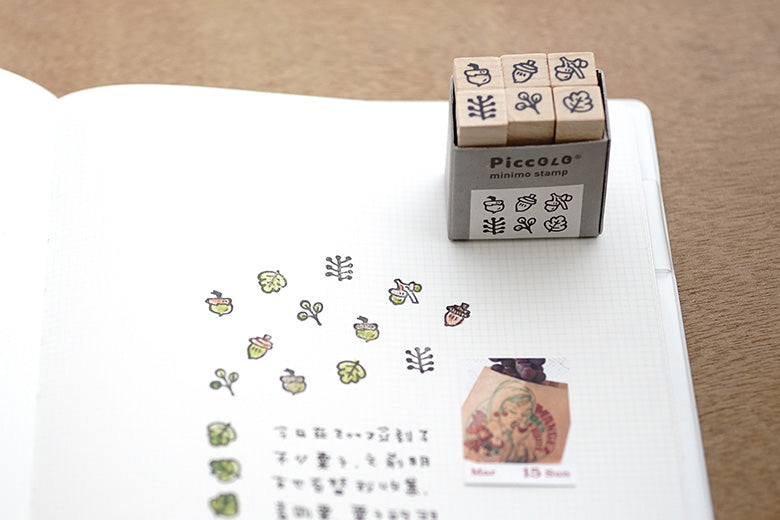 Plain Stationery Piccolo Minimo Stamp Set