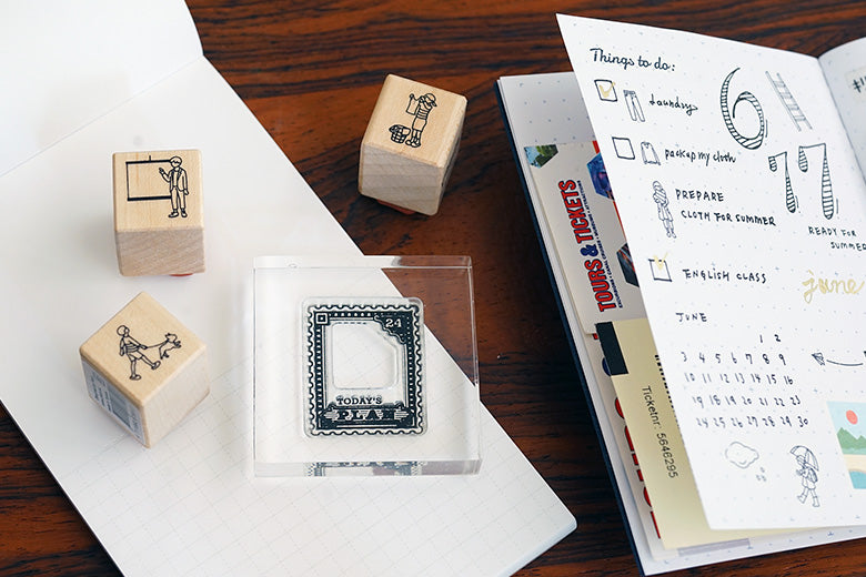 BGM Clear Stamp Acrylic Block - Grid – Yoseka Stationery