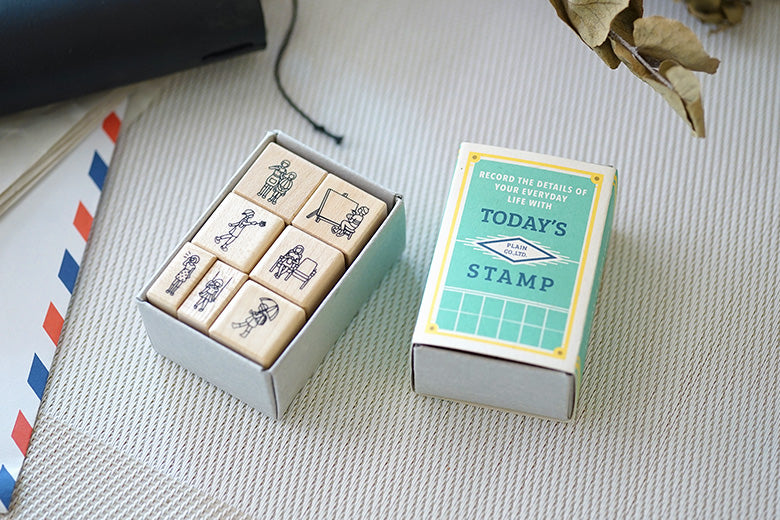 Store Stamp Box Plain Stationery Today's Stamps Storage Box – Yoseka Stationery