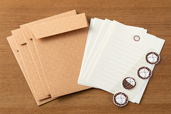 Mini Letter Set with Hedgehog Stickers