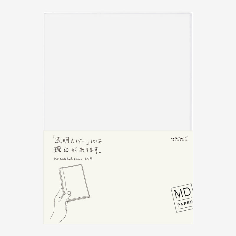Midori 49360006 MD Notebook Cover, Clear, A5 : : Office Products