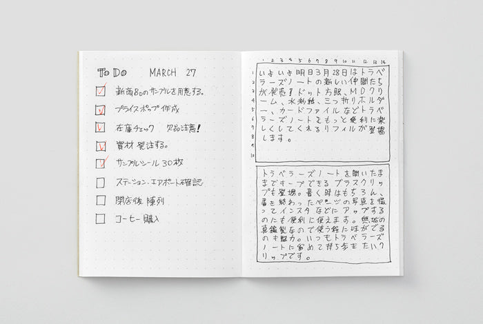 TRAVELER'S Passport Size Refill - Dot Grid - 014
