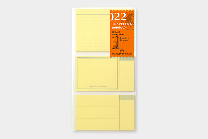 TRAVELER's Regular Size Refill - Sticky Notes - 022 – Yoseka Stationery