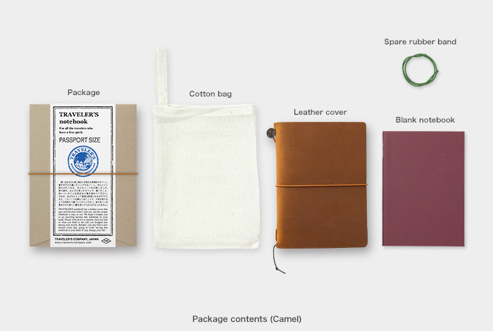TRAVELER'S Notebook Passport size Camel Leather Cover from Japan 15194 –