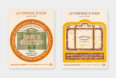 Letterpress Sticker - Travel Tools