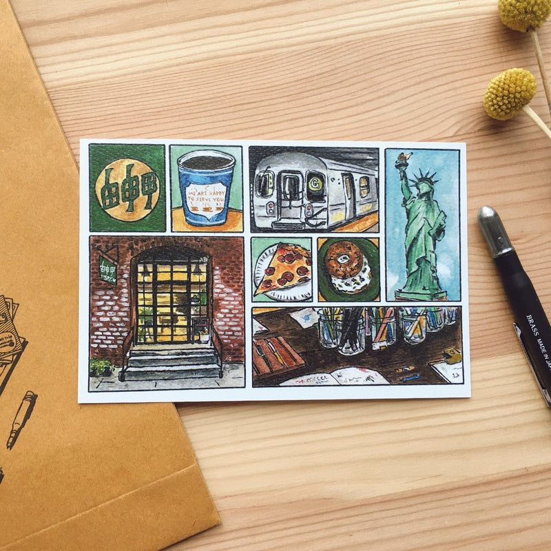 Traveler's x Yoseka Partner Shop Postcard by Meagan Dew